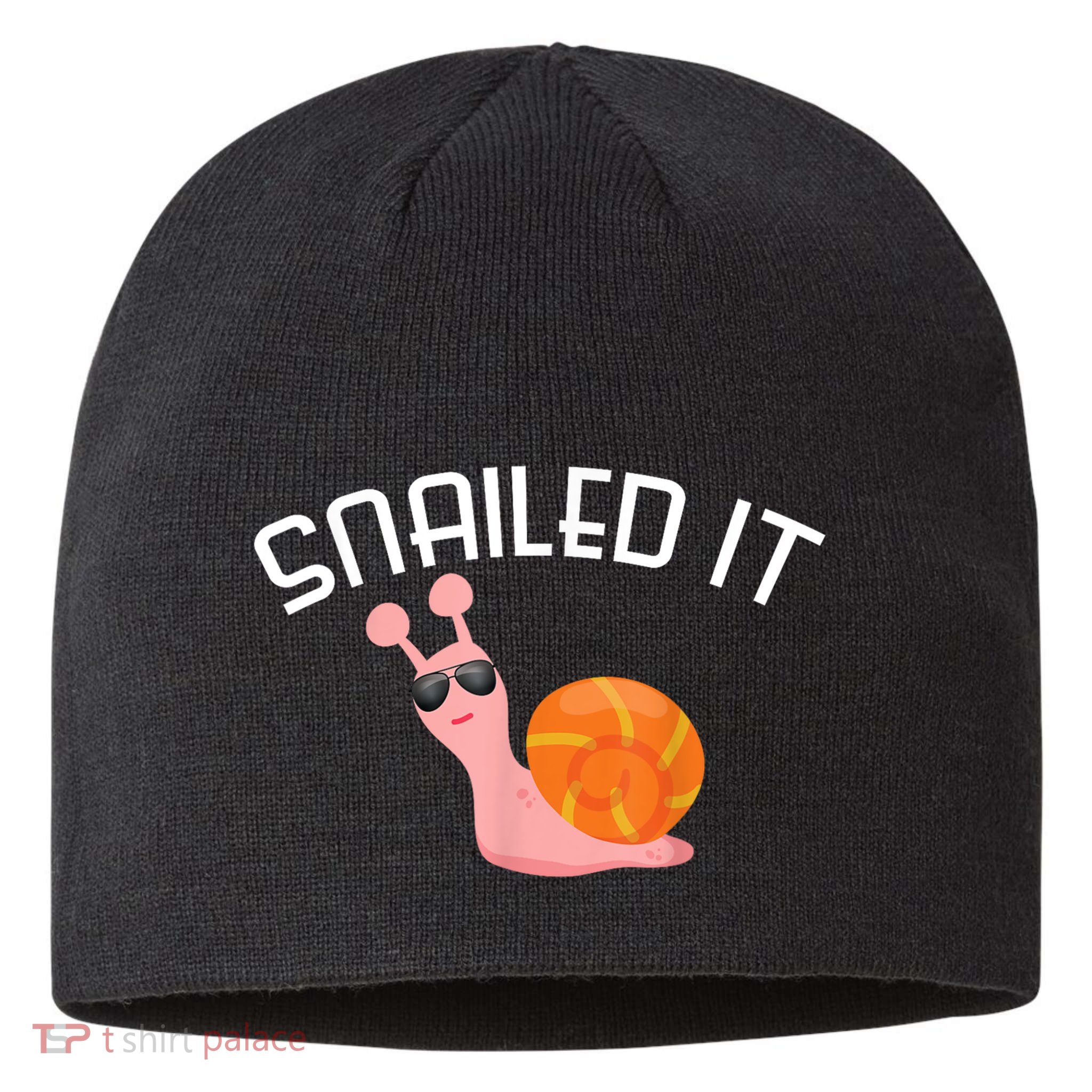 Snailed It Funny Lazy Snail Lover Gift Sustainable Beanie