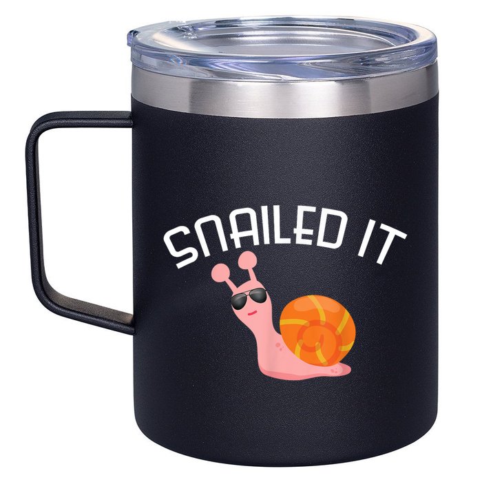Snailed It Funny Lazy Snail Lover Gift 12oz Stainless Steel Coffee Mug