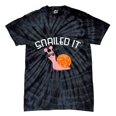 Snailed It Funny Lazy Snail Lover Gift Tie-Dye T-Shirt
