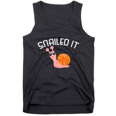 Snailed It Funny Lazy Snail Lover Gift Tank Top
