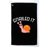 Snailed It Funny Lazy Snail Lover Gift Golf Towel