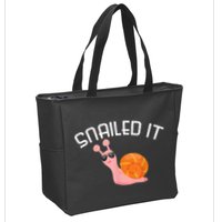 Snailed It Funny Lazy Snail Lover Gift Zip Tote Bag
