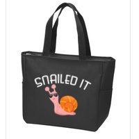 Snailed It Funny Lazy Snail Lover Gift Zip Tote Bag
