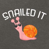 Snailed It Funny Lazy Snail Lover Gift Cotton Canvas Backpack