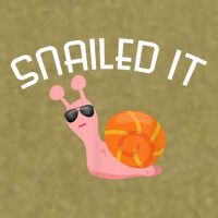 Snailed It Funny Lazy Snail Lover Gift Garment-Dyed Women's Muscle Tee