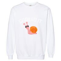 Snailed It Funny Lazy Snail Lover Gift Garment-Dyed Sweatshirt