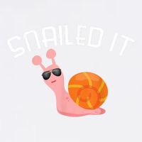 Snailed It Funny Lazy Snail Lover Gift Garment-Dyed Sweatshirt