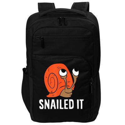 Snailed It Funny Snails Snail Lovers Impact Tech Backpack