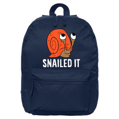 Snailed It Funny Snails Snail Lovers 16 in Basic Backpack