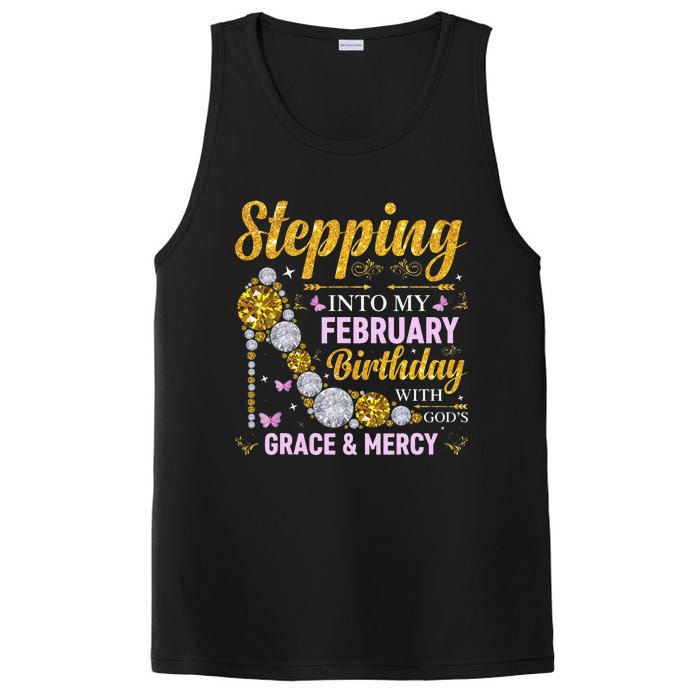 Stepping Into February Birthday With Gods Grace And Mercy PosiCharge Competitor Tank