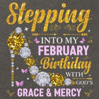 Stepping Into February Birthday With Gods Grace And Mercy Cotton Canvas Backpack