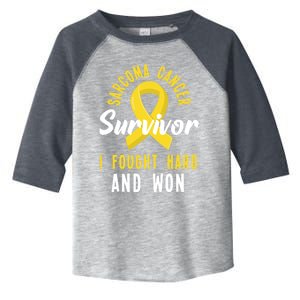 Survivor I Fought Hard And Won Sarcoma Cancer Awareness Gift Toddler Fine Jersey T-Shirt