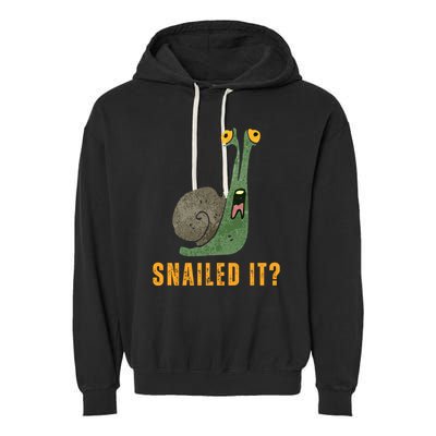Snailed It Funny Snails Snail Lovers Garment-Dyed Fleece Hoodie