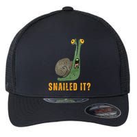 Snailed It Funny Snails Snail Lovers Flexfit Unipanel Trucker Cap