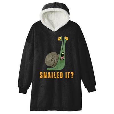 Snailed It Funny Snails Snail Lovers Hooded Wearable Blanket