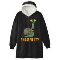 Snailed It Funny Snails Snail Lovers Hooded Wearable Blanket
