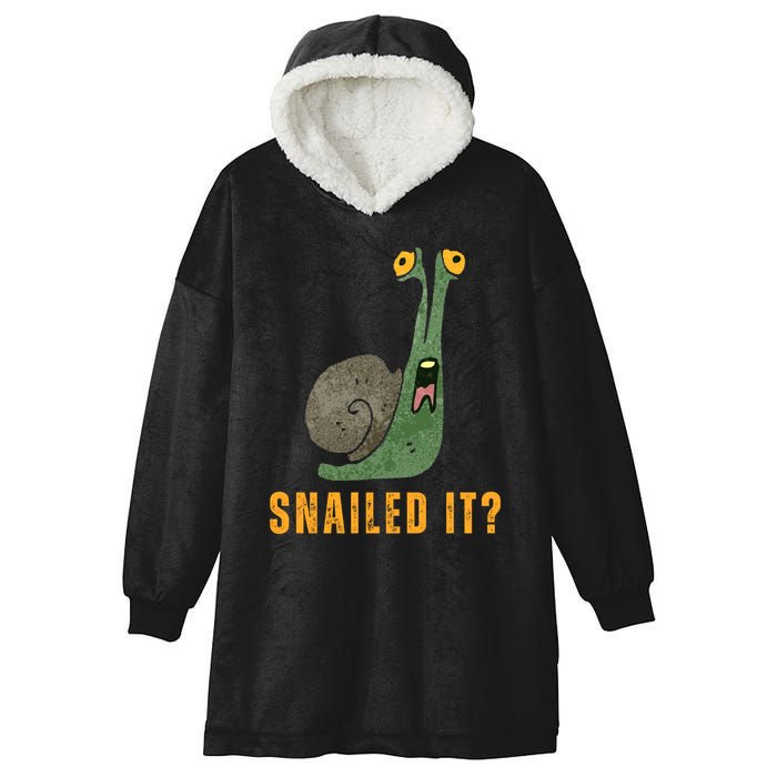 Snailed It Funny Snails Snail Lovers Hooded Wearable Blanket