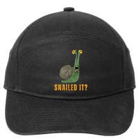 Snailed It Funny Snails Snail Lovers 7-Panel Snapback Hat