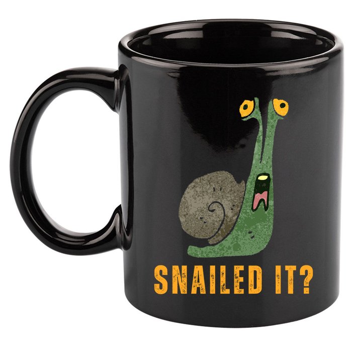 Snailed It Funny Snails Snail Lovers 11oz C Handle Ceramic Mug