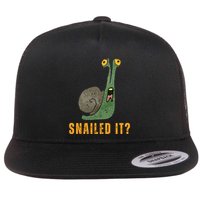 Snailed It Funny Snails Snail Lovers Flat Bill Trucker Hat