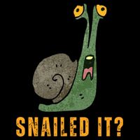Snailed It Funny Snails Snail Lovers Flat Bill Trucker Hat