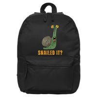Snailed It Funny Snails Snail Lovers 16 in Basic Backpack