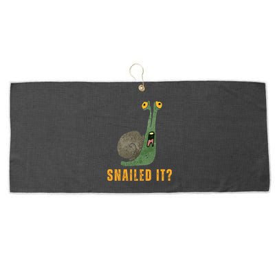 Snailed It Funny Snails Snail Lovers Large Microfiber Waffle Golf Towel