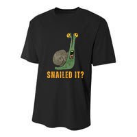 Snailed It Funny Snails Snail Lovers Youth Performance Sprint T-Shirt