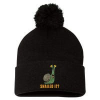 Snailed It Funny Snails Snail Lovers Pom Pom 12in Knit Beanie