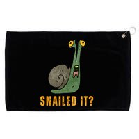 Snailed It Funny Snails Snail Lovers Grommeted Golf Towel