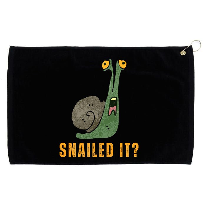Snailed It Funny Snails Snail Lovers Grommeted Golf Towel