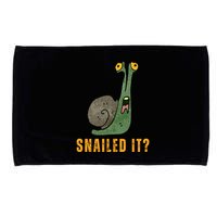 Snailed It Funny Snails Snail Lovers Microfiber Hand Towel