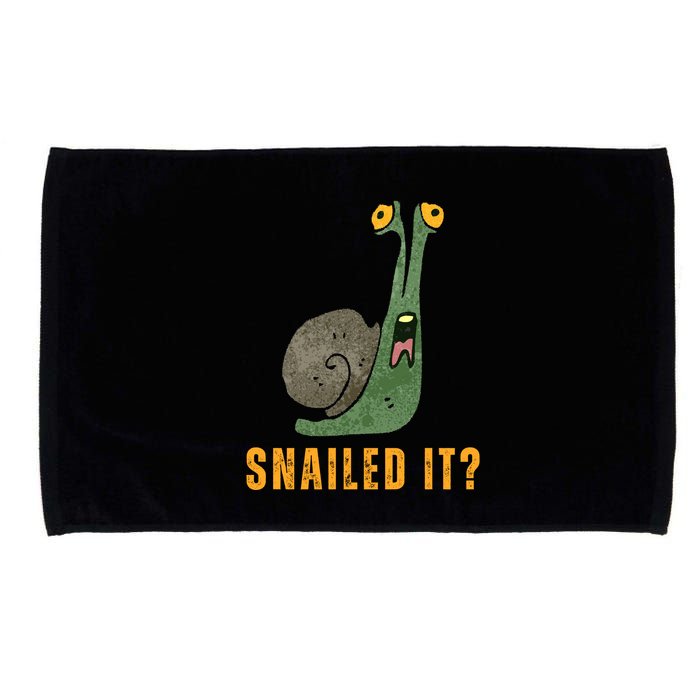 Snailed It Funny Snails Snail Lovers Microfiber Hand Towel