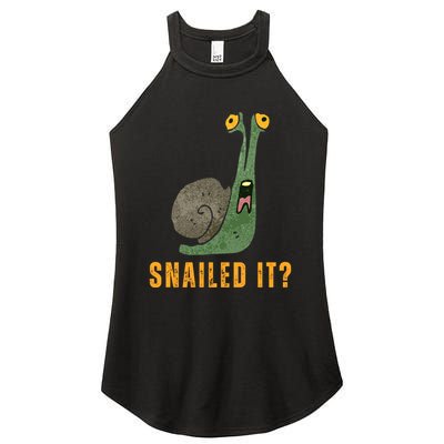 Snailed It Funny Snails Snail Lovers Women's Perfect Tri Rocker Tank