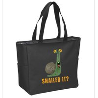 Snailed It Funny Snails Snail Lovers Zip Tote Bag