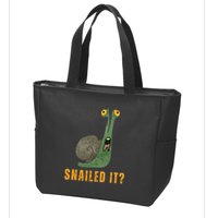 Snailed It Funny Snails Snail Lovers Zip Tote Bag