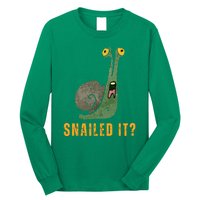 Snailed It Funny Snails Snail Lovers Long Sleeve Shirt