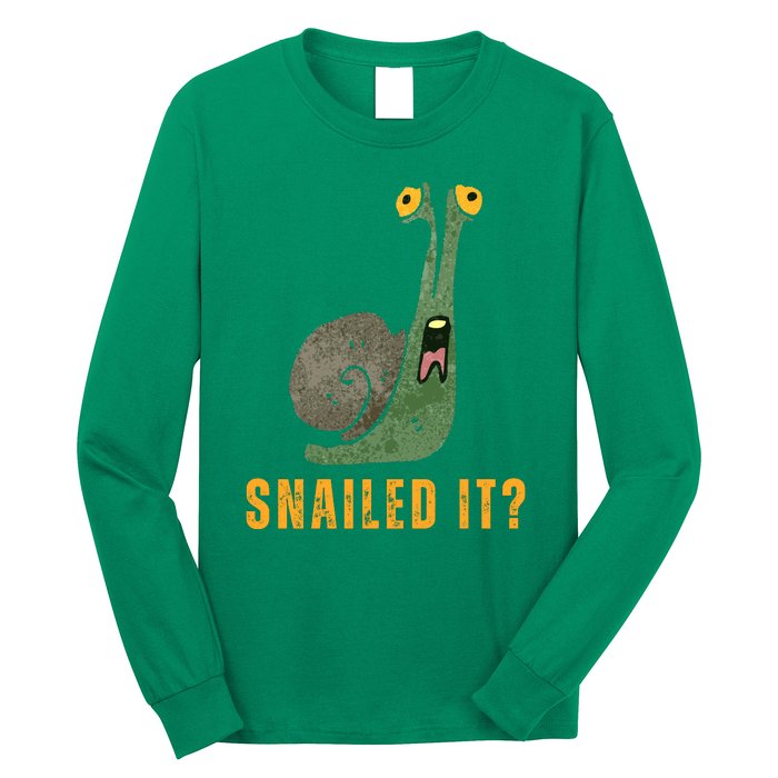 Snailed It Funny Snails Snail Lovers Long Sleeve Shirt