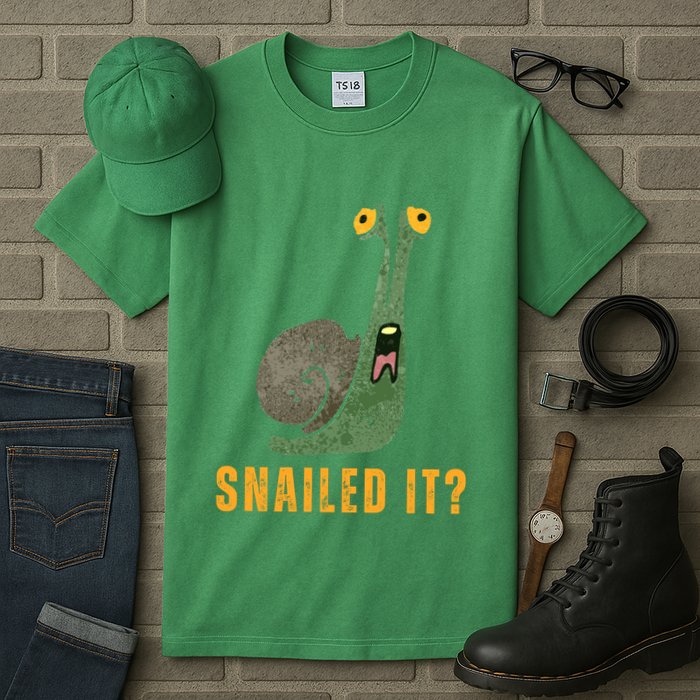 Snailed It Funny Snails Snail Lovers Tall T-Shirt