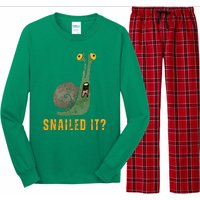 Snailed It Funny Snails Snail Lovers Long Sleeve Pajama Set