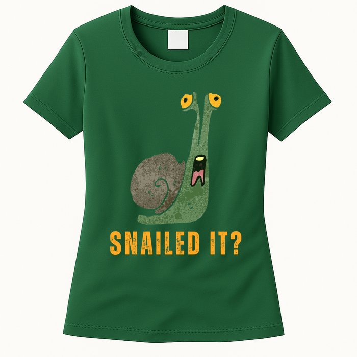 Snailed It Funny Snails Snail Lovers Womens T-Shirt