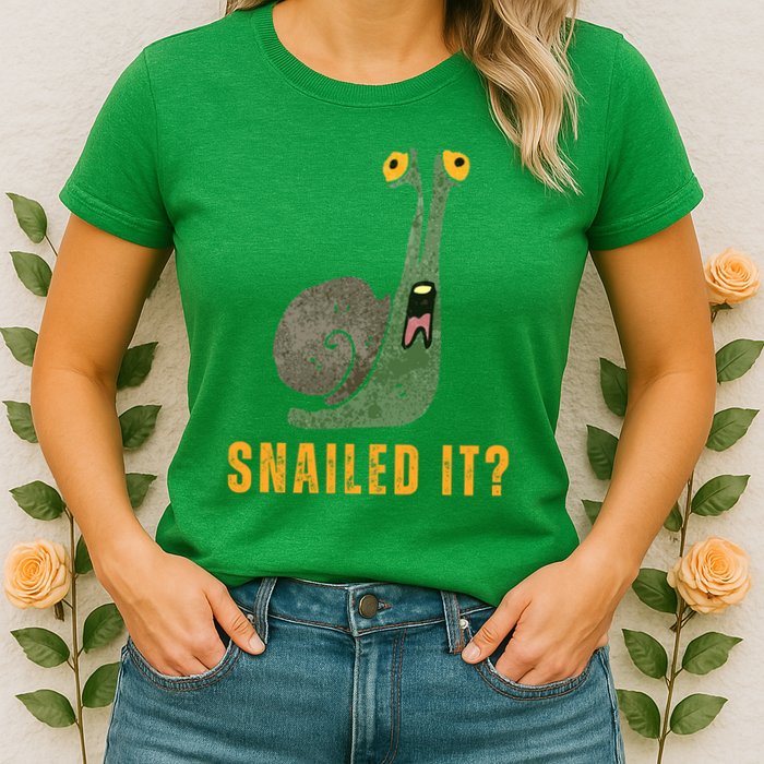 Snailed It Funny Snails Snail Lovers Womens T-Shirt