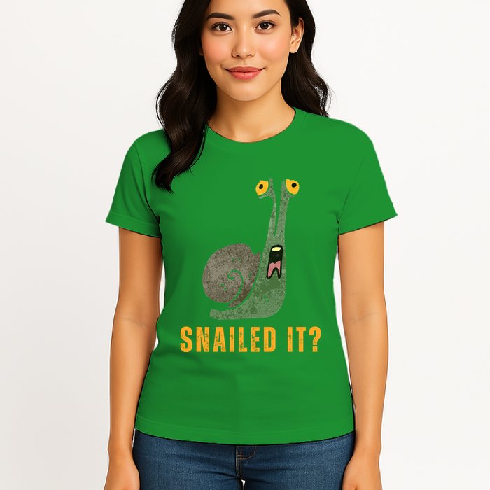 Snailed It Funny Snails Snail Lovers Womens T-Shirt