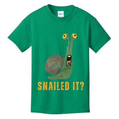 Snailed It Funny Snails Snail Lovers Kids T-Shirt