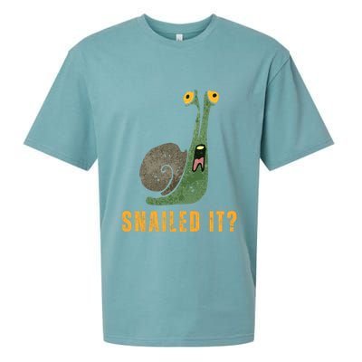 Snailed It Funny Snails Snail Lovers Sueded Cloud Jersey T-Shirt
