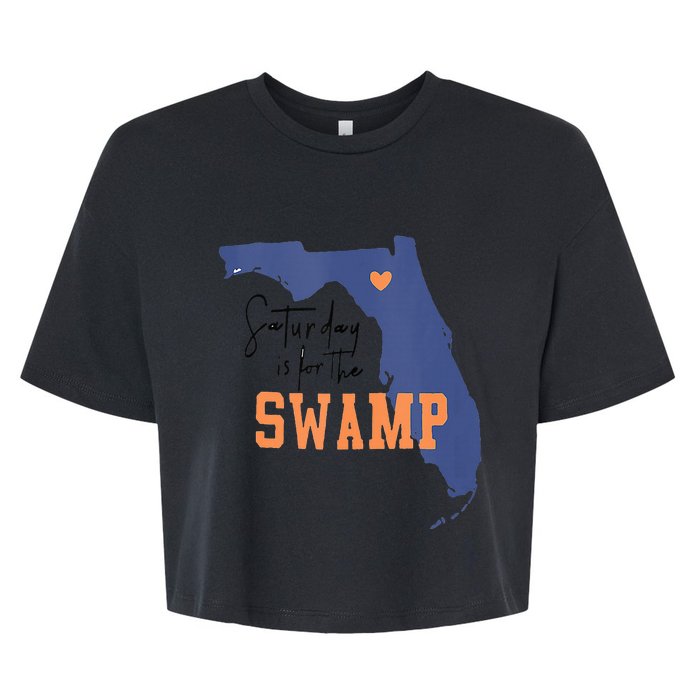 Saturday Is For The Swamp UF Football Swamp University Bella+Canvas Jersey Crop Tee