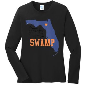 Saturday Is For The Swamp UF Football Swamp University Ladies Long Sleeve Shirt