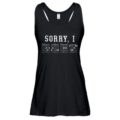 Sorry I-DGAF Funny Hidden Message Guitar Chords For Lover Ladies Essential Flowy Tank