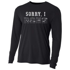 Sorry I-DGAF Funny Hidden Message Guitar Chords For Lover Cooling Performance Long Sleeve Crew