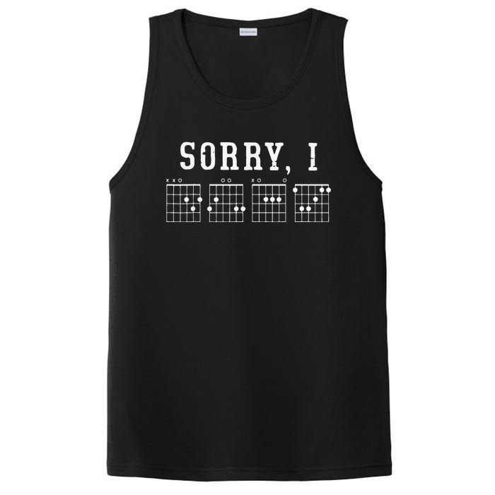 Sorry I-DGAF Funny Hidden Message Guitar Chords For Lover PosiCharge Competitor Tank